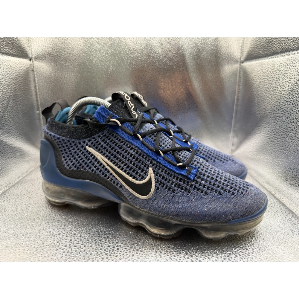 Size 8.5 Nike Air VaporMax Flyknit Game Royal Blue Anthracite Mens Running Shoes